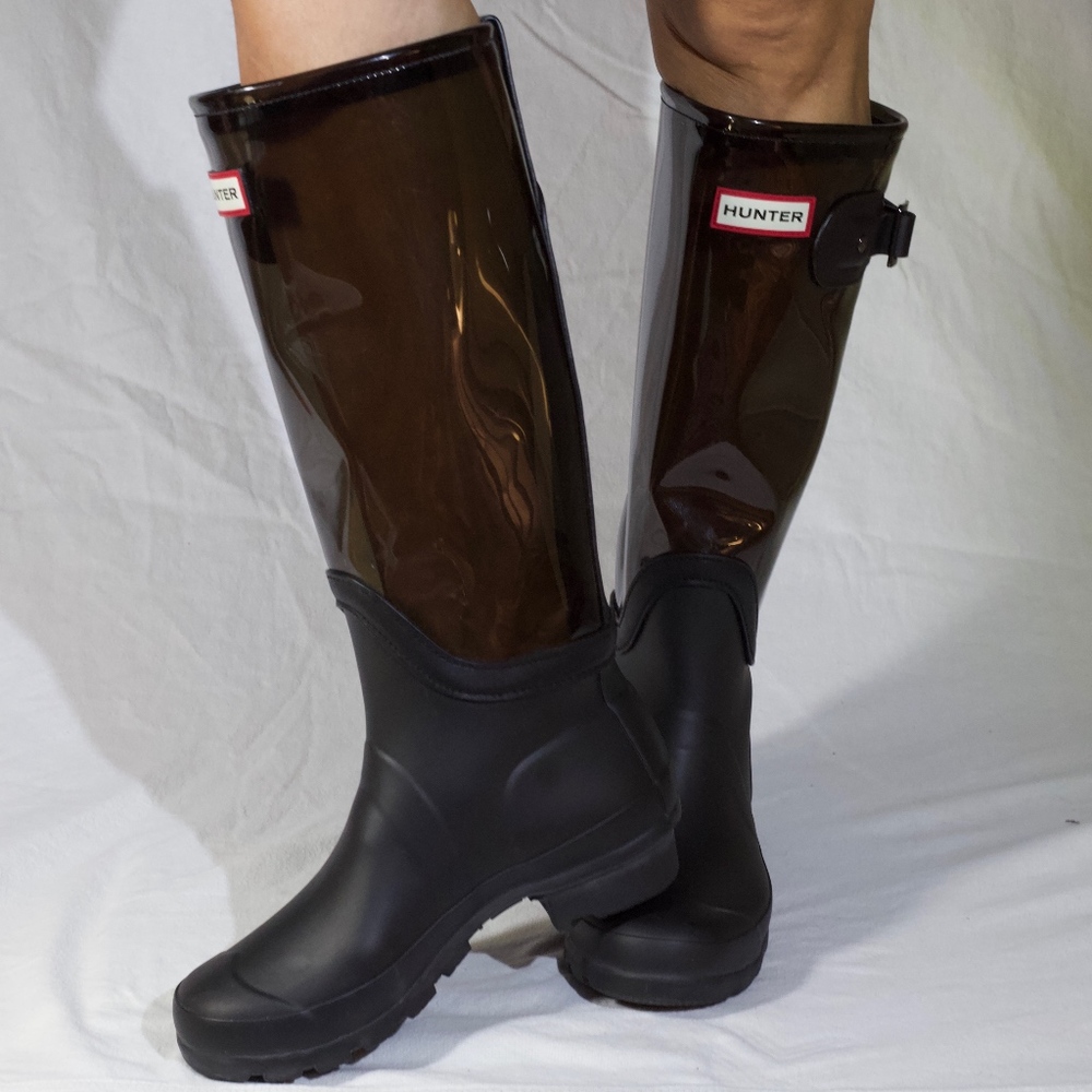 Black Hunter Clear Leg Unisex Rain-boot